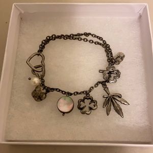 Silver charms bracelet